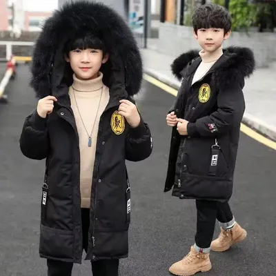 Jungen Daunen jacken 4-14 Jahre 2023 Winter Teen Boy dicke warme Baumwolle Kapuzen mäntel Oberbekleidung Kinder kleidung Wind jacke Jacken