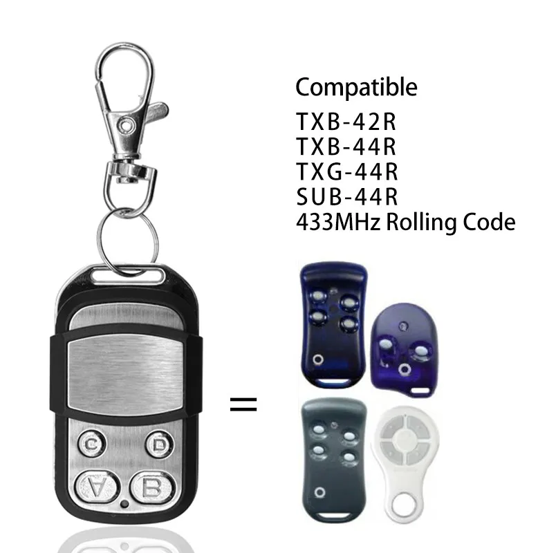 KEY Garagentor Fernbedienung 433MHz Rolling Code KEY TXB-42R TXB-44R TXG-44R SUB-44R Türöffner Image