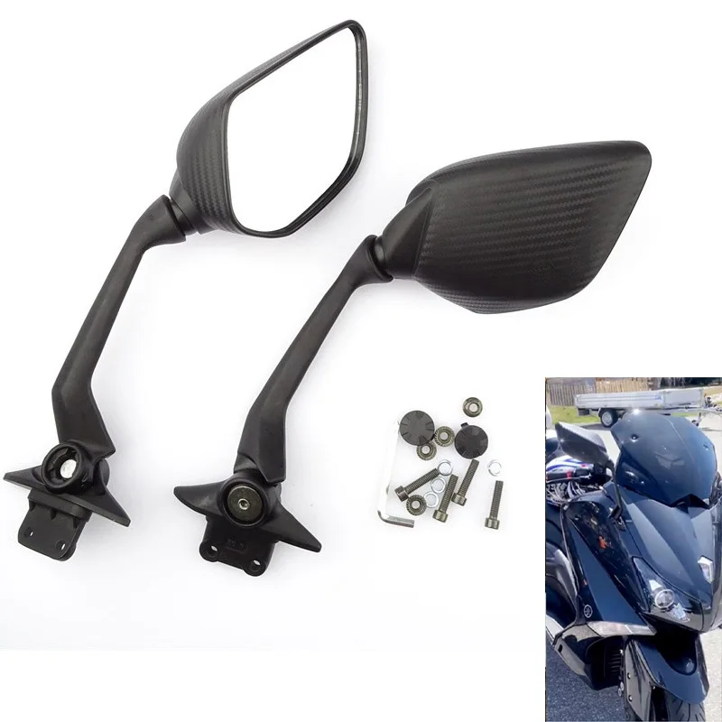 Misura per Yamaha TMAX 530 560 2017 - 2021 vista moto specchietti retrovisori laterali T-MAX TMAX530 SX/DX TMAX560 2018 2019 2020