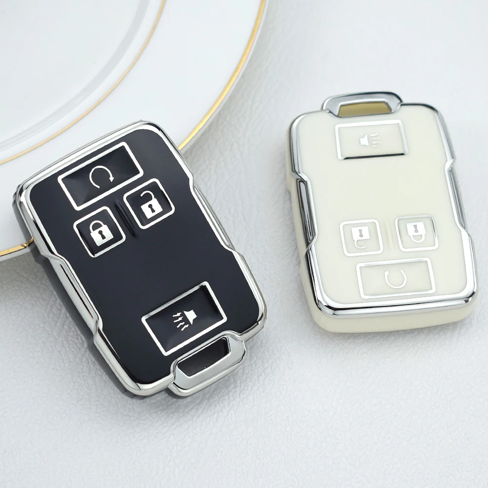 Neue Auto Schlüssel Abdeckung Fall fob Für Chevrolet Suburban Silverado GMC Terrain Yukon Tahoe Sierra Smart Auto Zubehör Schlüssel Ring Image
