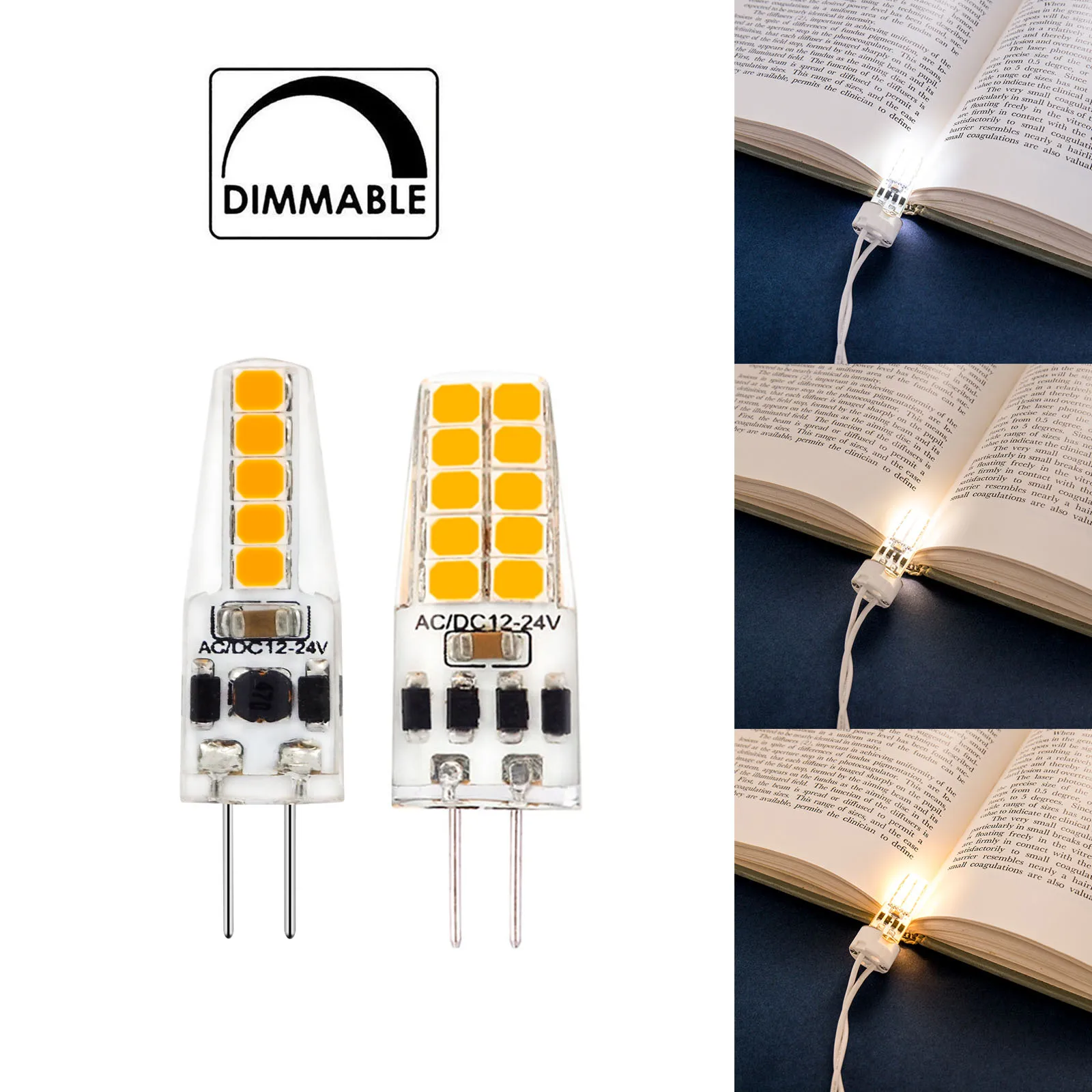 Mini dimmbare G4 LED-Silikon-Kristall-Glühbirnen AC/DC 12 V-24 V 3 W 5 W 2835 SMD kalt warm neutralweiß ersetzen Halogenlampe