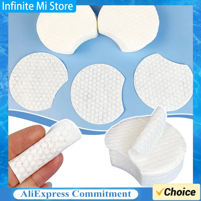 300/600PCS Gesichts Puff Baumwolle Pads Einweg Make-Up Zubehör Oval Reinigung Tücher Saubere Hautpflege Waschen Pads Image