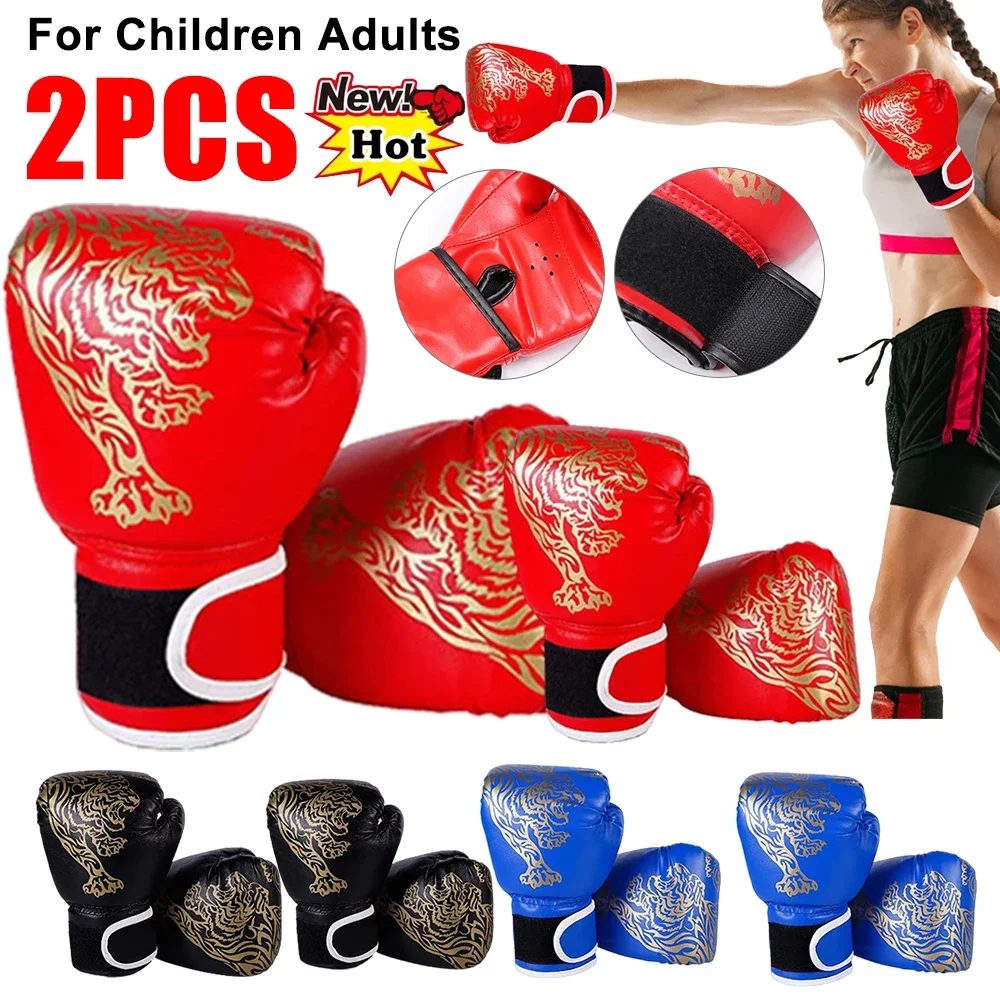 Box handschuhe für erwachsene Kinder bequeme Taekwondo Karate Muay Thai Guantes de Boxeo Kampf handschuhe Sanda Training Box handschuhe Image