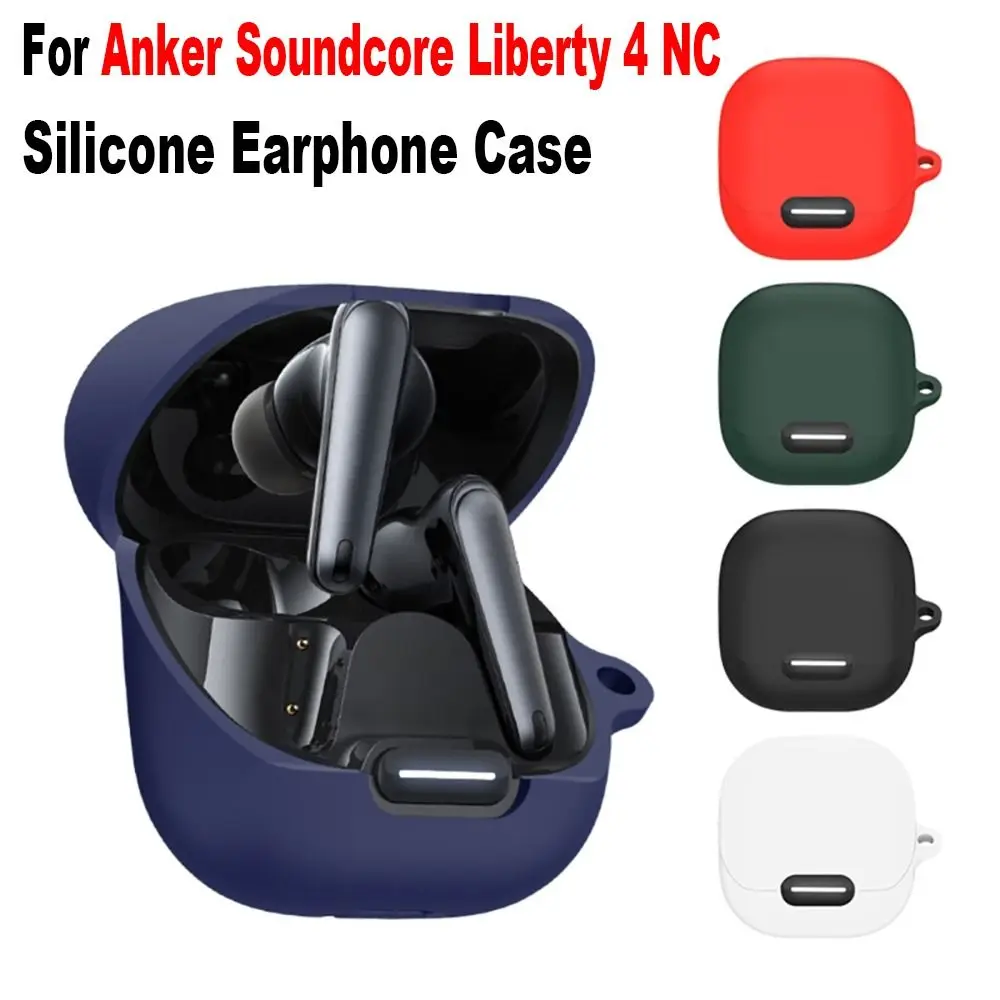 Silikon Kopfhörer abdeckung für Anker Sound core Liberty 4 nc drahtlose Ohrhörer Fall staub dichte Kopfhörer schutz Ladebox Hülle Image