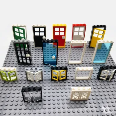 MOC Haus Türen Windows Bausteine Teile Stadt Freunde Blöcke Spielzeug Kompatibel Klassische Blöcke Spielzeug für Kinder Ziegel Geschenke Image