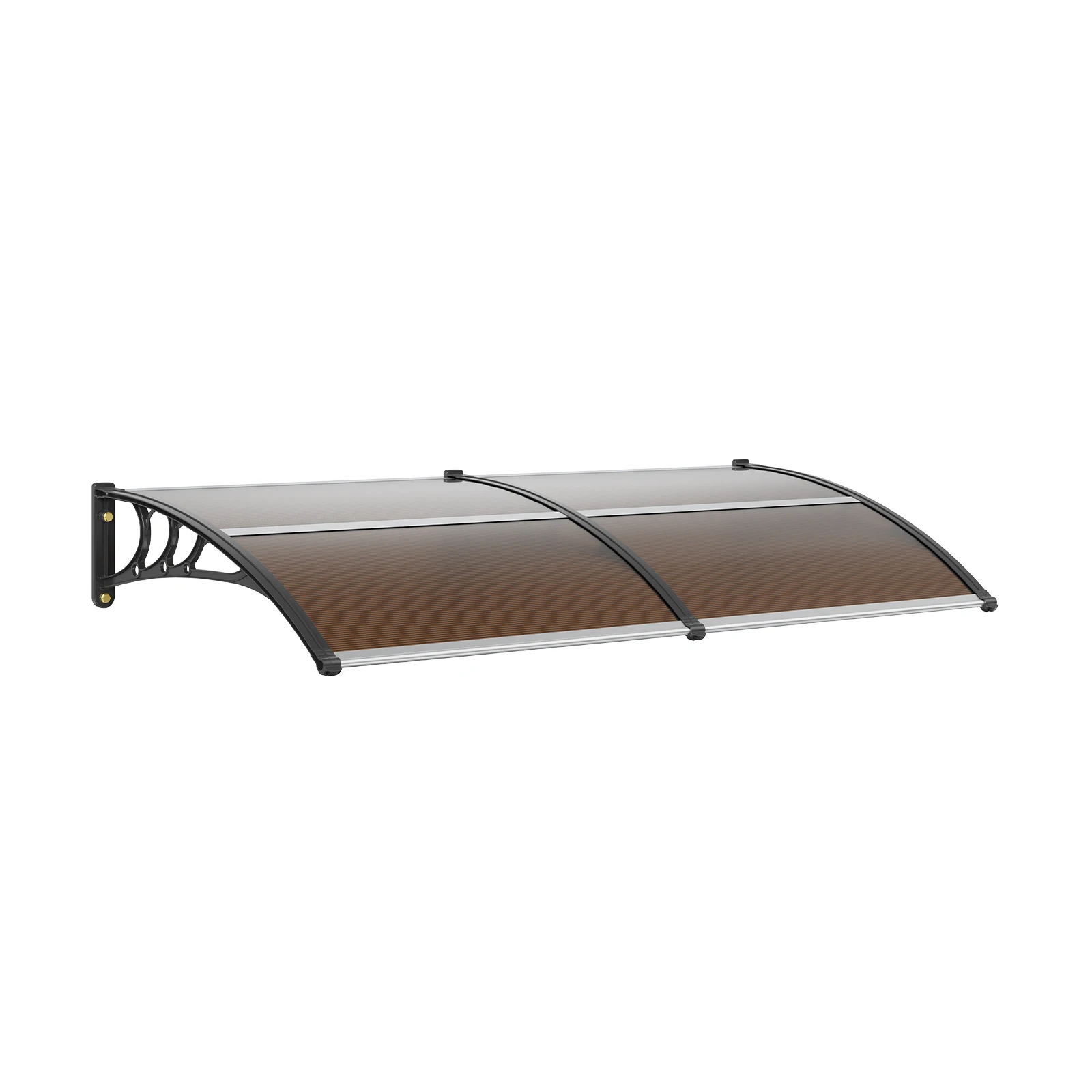 SucceBuy Fenster-Tür-Markisen-Überdachung, 3 Größen, UPF 50+, Polycarbonat-Eingangsfenster-Markise, Vordertür-Überhang-Markise für Sonnenschutz Image