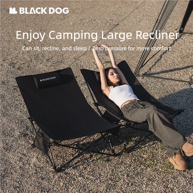 Blackdog Camping Stuhl mit Kissen Lounge Büro Nickerchen Home Use Liege Outdoor faltbare Strand Angeln Touristen stühle Image