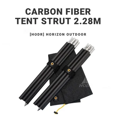 [HODR] Camping Tent Strut Ultralight 240g 2.28M Carbon Fiber Tent Poles Portable Tent Support Pole for Canopy Tarp Flysheet