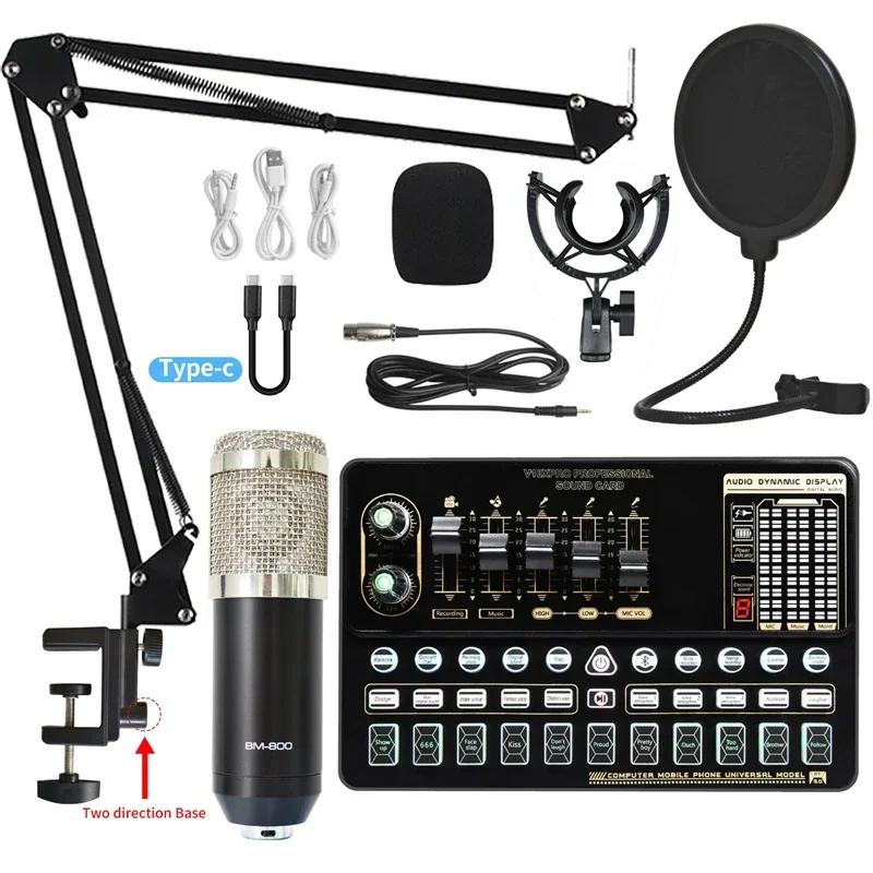 Profession elles Kondensator mikrofon bm drahtlose Bluetooth v10 Pro Soundkarte für PC-Computer Telefon Karaoke Live-Gesangs spiele Image