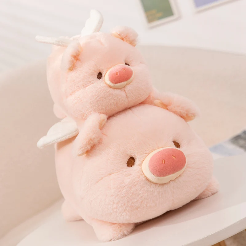 Schöne kawaii Engel Schwein Plüsch tier Cartoon Stofftiere Plüschtiere Puppe Anime Stofftiere für Mädchen Geburtstag Weihnachts geschenk Image