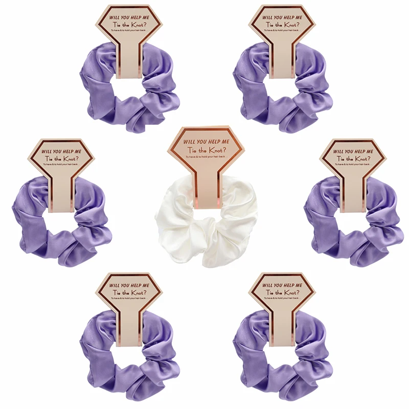 Brautjungfer Geschenk Haar Haar gummis Junggesellen abschied begünstigt Braut dusche Hochzeit Souvenir Team Braut Party Kopf Seil Image