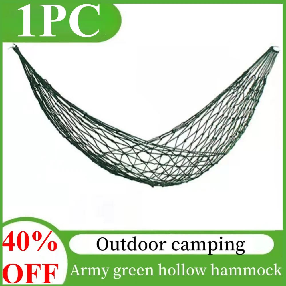 Nylon Seil Meshy Hängematte für Outdoor-Schlaf netz Bett tragbare Outdoor Green Yard Sport Camping Hängematte hängendes Bett