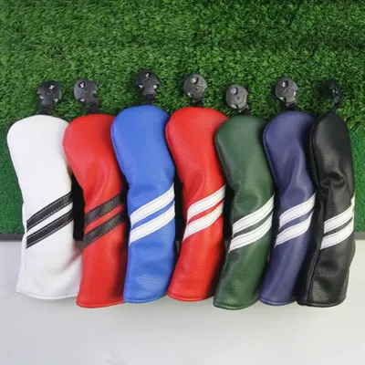 Golf Club Headcover Faux Leather Driver Covers Fairway Wood Covers Golf Head Cover Golf Club