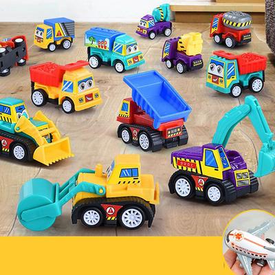 20 Pcs Car Toys Children's Rebound Inertia Engineering Car Toy Set Baby Rebound Small Car Toy Admission Ticket