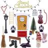 1 12 Dollhouse Christmas Spirit Door Mini Doll House Fairy Door Christmas Decoration Scene House