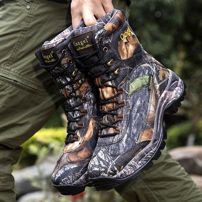 Men's Camouflage Outdoor Hiking Boots – Waterproof, Durable, and Lightweight with Non-Slip Sole for Hunting and Trekking