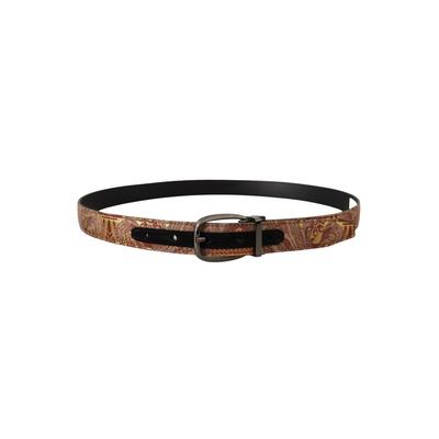 Gurtel aus gepragtem Leder mit Metallschnalle Image