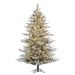 Vickerman 681817 - 7.5' x 60" Artificial Flocked Slim Kiana Pine 2653 Color Changing LED Lights Christmas Tree (K173476LEDCC)