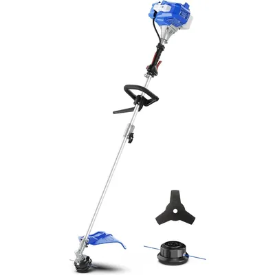 26cc Weed Wacker Gas Powered, 3 in 1 String Trimmer/Edger 17'' with 10'' Brush Cutter,Rubber Handle