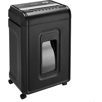 24 Sheet Cross Cut Paper, CD and Credit Card Home Office Shredder with Pullout Basket, Black