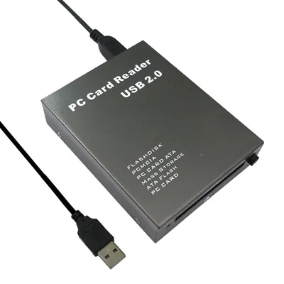 Black Card Adapter USB 2.0 to PC ATA PCMCIA Adapter Flash Disk Memory Card Reader Plug & Play