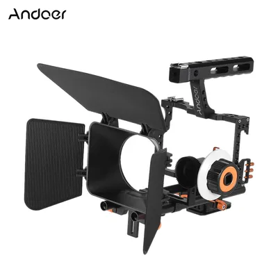 Andoer C500 Camera Cage Rig Kit Matte Box + Follow Focus + Handle for Panasoni c GH4 for Sony