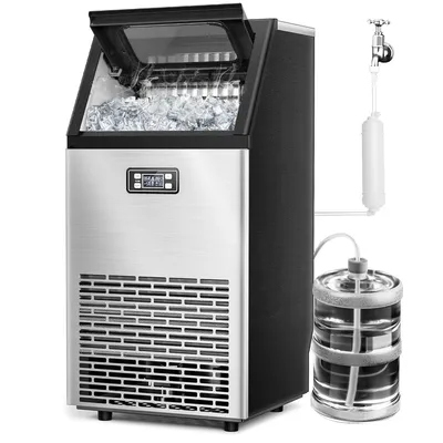 Commercial Ice Machine,Self Cleaning Ice Maker,Under Counter Ice Machines with 24 Hour