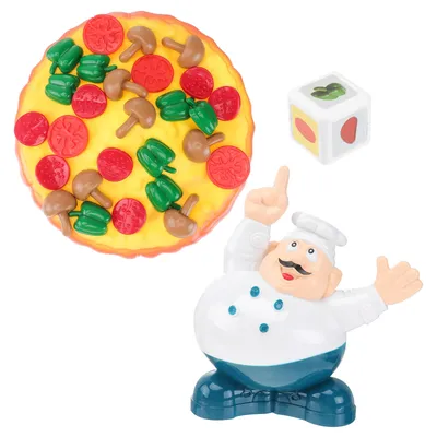 Pizza Toy Toys Game Stacking Balancing Pile Up Wood Kids Desktop Block Topple Building Blocks Shape