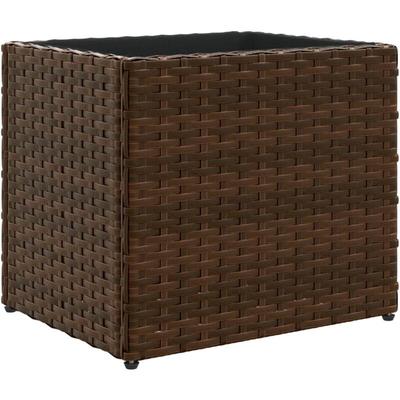 Pflanzkübel Braun 36x30x32 cm Poly Rattan Vidaxl Image