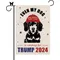 Dachshund Garden Flag Even My Dog Is Waiting For Trump 2024 Vertical Burlap Double Sided Dog Outdoor