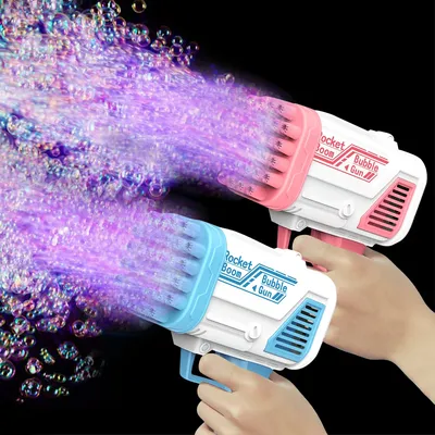 Bubble 40 Hole Rocket Launcher Handheld Portable Electric Automatic Bubble Gun Party Birthday Gift