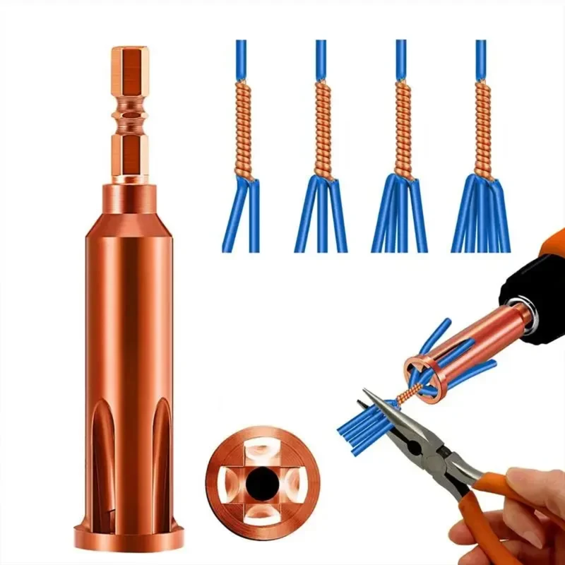 Outil de torsion de fil d'acier 1/4, outil de dénudage de fil, Kit d'outils de dénudage et de torsion de fil, connecteur rapide, outils de fil de torsion électrique