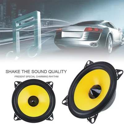 Paar 4in Auto Koaxial Lautsprecher 300w HiFi Koaxial Lautsprecher 89db Empfindlichkeit Auto Musik Image