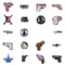 Breloques de chaussures de pistolet pour Crocs, accessoires pour hommes, Badge pour femmes,