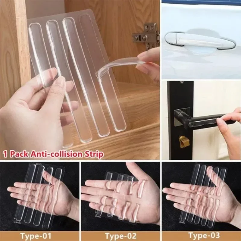 1 Packung Silikon unsichtbare Antik ollisions streifen Toiletten Schublade Tür schränke Antik ollisions silikon Pad
