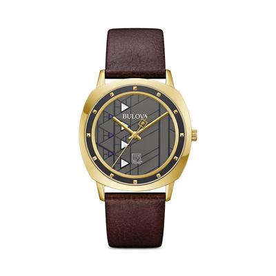 Bulova Frank Lloyd Wright Hollyhock House Watch, 39mm - Gray/Brown