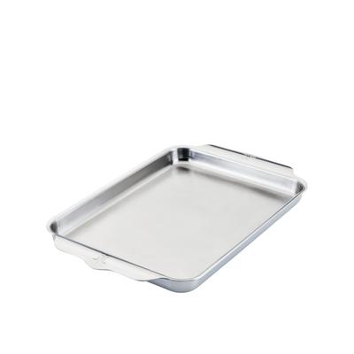 OvenBond 9" x 12" Tri-ply Clad Stainless Steel Quarter Sheet Pan - Silver