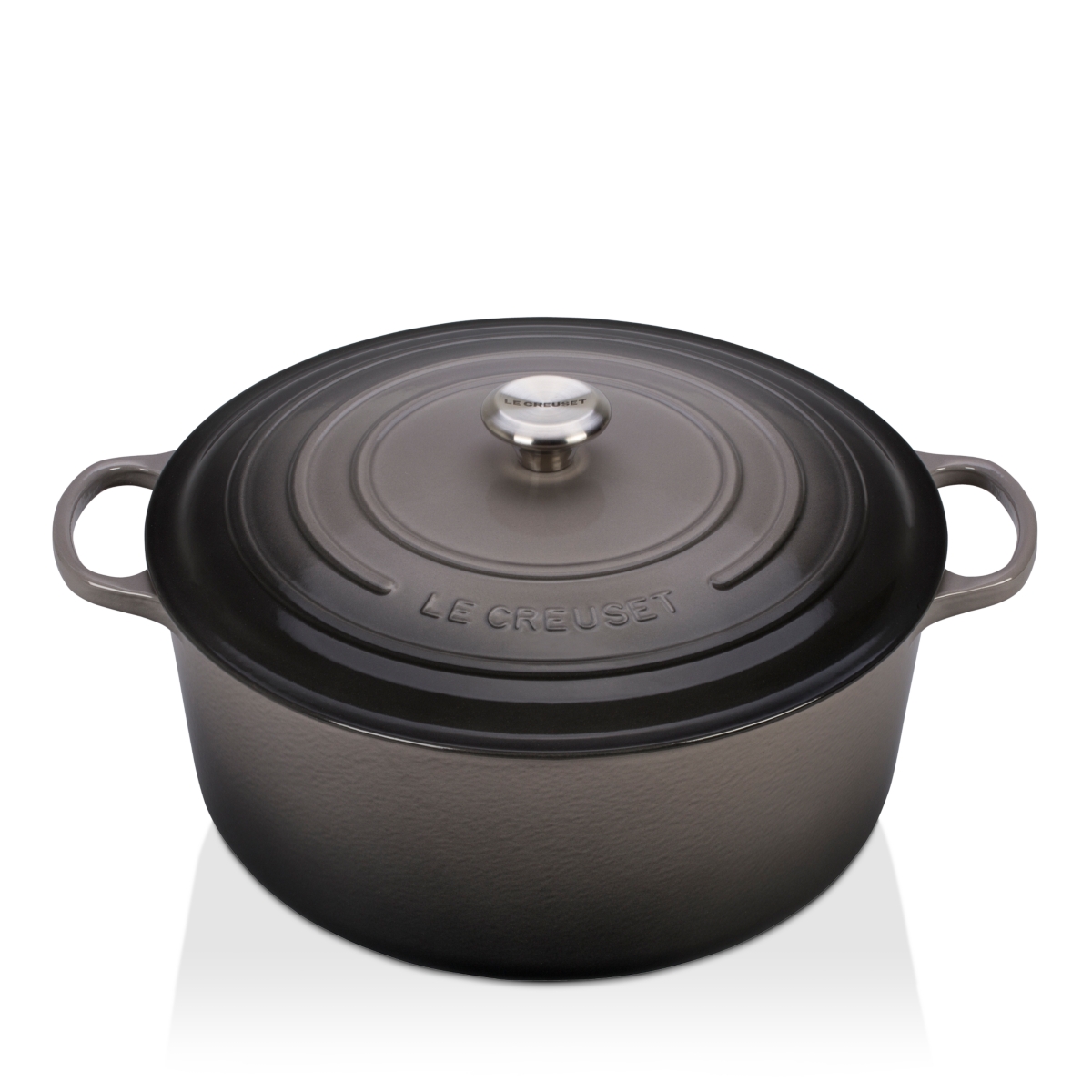 Le Creuset 13.25-Quart Round Dutch Oven - Oyster / Gray