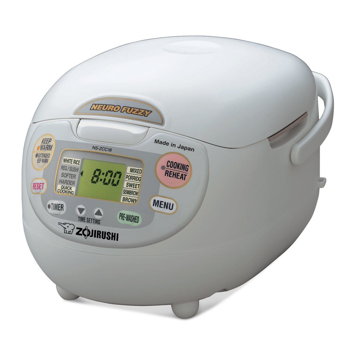 Zojirushi America Rice Cooker Ns-ZCC18WZ - White
