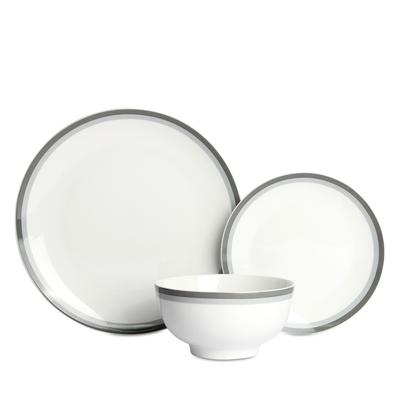 Godinger Sheer Gray 12 Piece Dinnerware Set - Gray