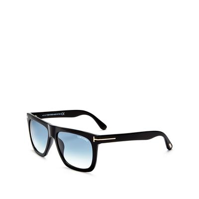 Tom Ford Morgan Square Sunglasses, 55mm - Black/Blue Gradient