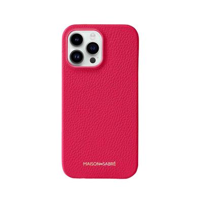 Maison de SABRE Leather Phone Case (iPhone 14 Pro Max) - Shibuya Fuchsia