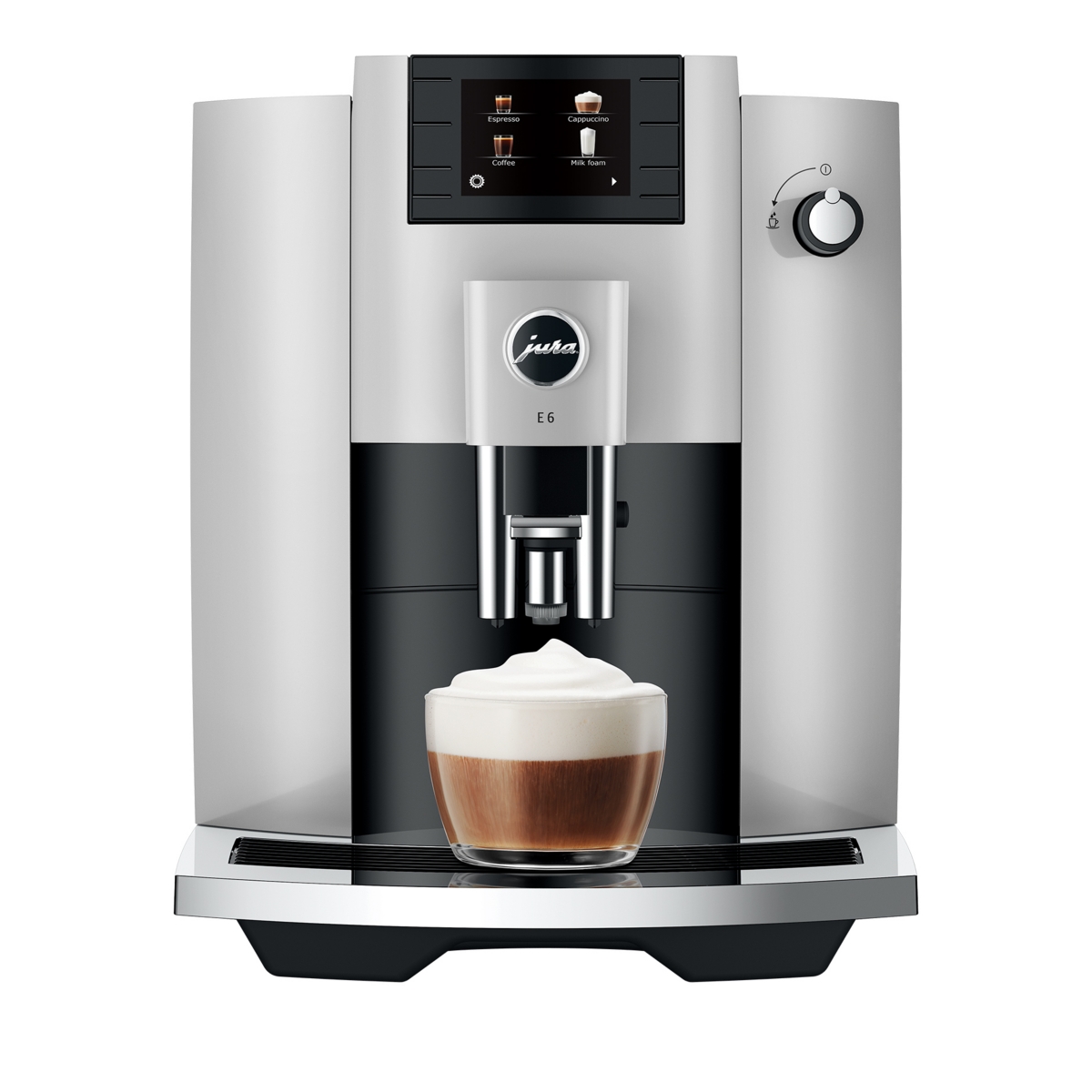 Jura E6 Automatic Coffee Machine - Platinum