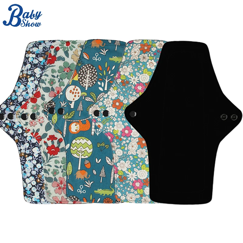 1pc Baumwolle Damen binden wieder verwendbare wasch bare Stoff Menstruation kissen Slip einlagen große super weiche Damen binden für Frauen Image