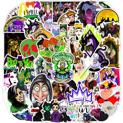 10/30/50PCS Horror Böse Märchen Hexe Disney Cartoon Aufkleber Graffiti Kinder Spielzeug DIY Laptop Gepäck Fahrrad Notebook gitarre Aufkleber Image