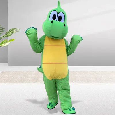 Grüner Drache Dinosaurier Maskottchen Kostüm Phantasie Kostüm Cosplay Tier kleidung Halloween Party Image