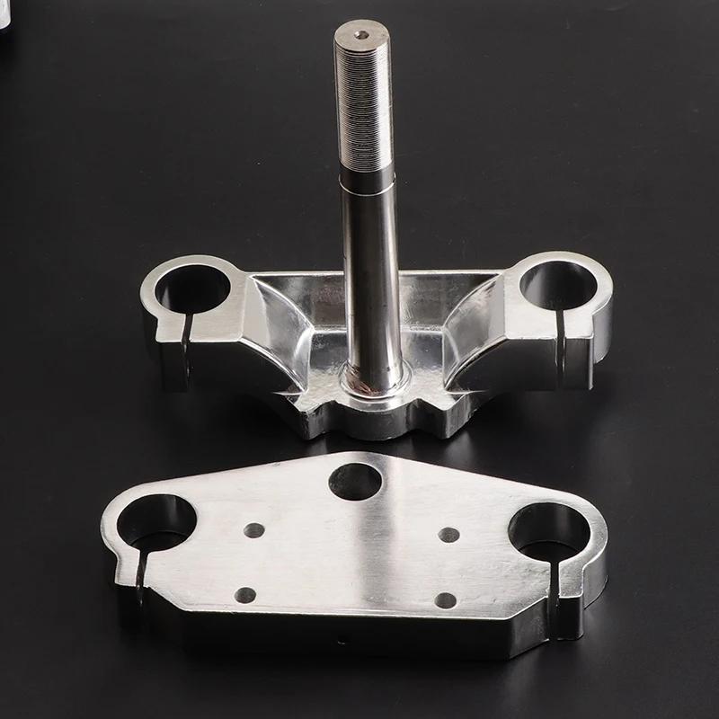 Motorrad 22mm 7/8 "Lenker Riser Montieren Bars 33MM invertiert stoßdämpfer richtung gerät Aluminium legierung oberen & unteren platte Image