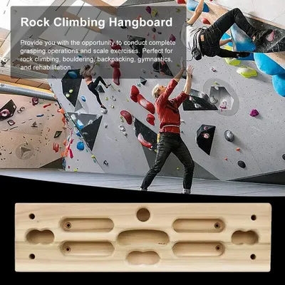 Suspend Board For Climbing Portable Wooden Hangboard For Rock Climbing Hand Grip Strengthener Rock