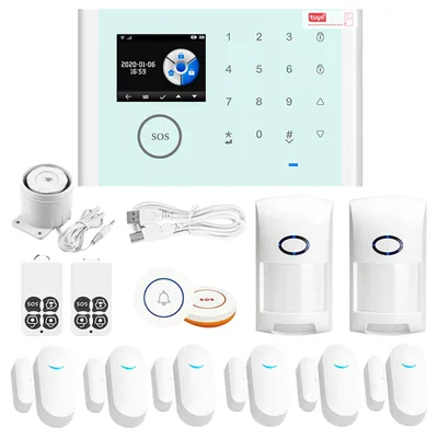 CS118 WiFi+GSM+GPRS 3 IN 1 Network Intelligent Home Alarm System Tuya APP Remote Control 433MHz Home