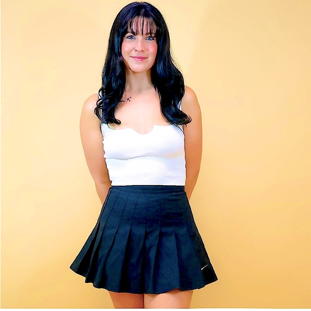 Nike Skirts | Vintage Nike Black Pleated Tennis Skirt | Color: Black/White | Size: 8